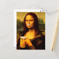 Mona Lisa drinking beer Beer lovers 