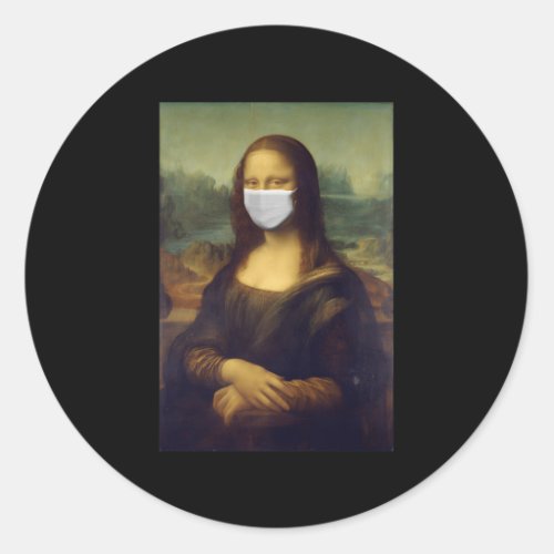 Mona Lisa Face Classic Round Sticker