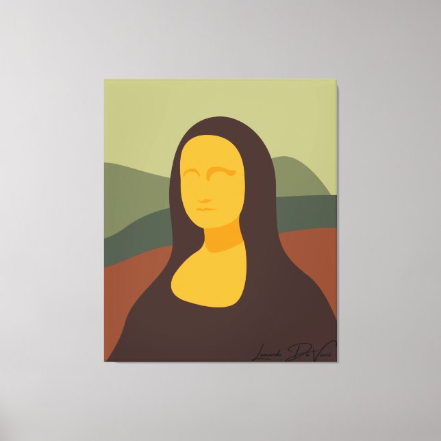 Mona Lisa Face Painting da Vinci Canvas Art (Front)