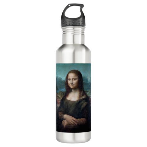 Mona Lisa Famous Visual Arts Leonardo da Vinci Pai Stainless Steel Water Bottle