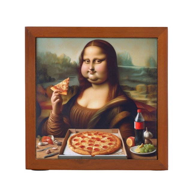 Mona Lisa fat Desk Organizer (Front)
