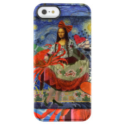 Mona Lisa Fun Whimsical Colorful  Clear iPhone SE/5/5s Case