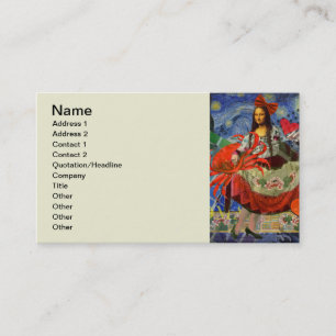 Mona Lisa Fun Zodiac Whimsical Business Card