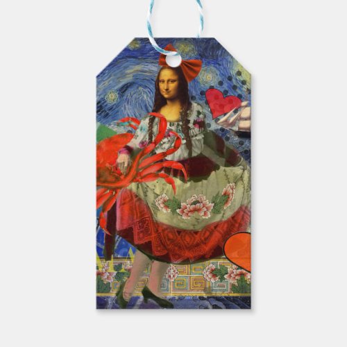 Mona Lisa Fun Zodiac Whimsical  Gift Tags