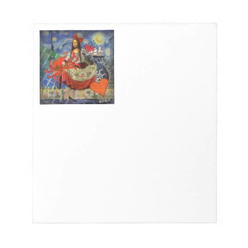 Mona Lisa Fun Zodiac Whimsical  Notepad