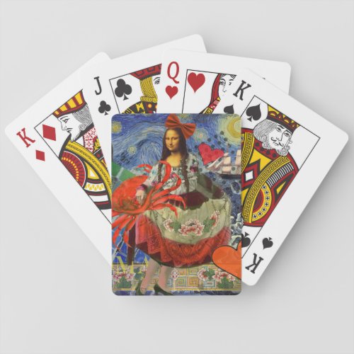 Mona Lisa Fun Zodiac Whimsical  Playing Cards