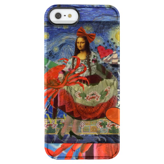 Mona Lisa Fun Zodiac Whimsical  Uncommon iPhone Case (Back)