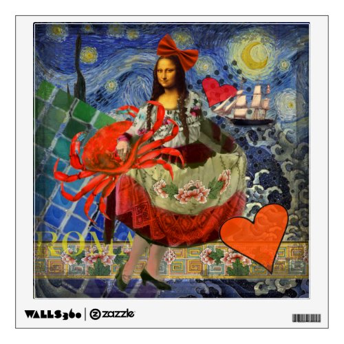 Mona Lisa Fun Zodiac Whimsical  Wall Decal