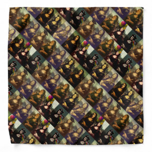 Mona Lisa Funny Face Bandana