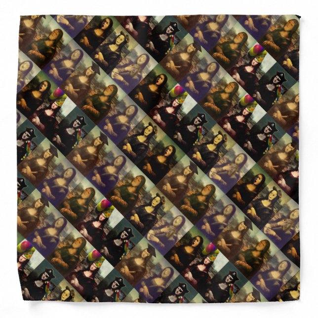 Mona Lisa Funny Face Bandana (Front)