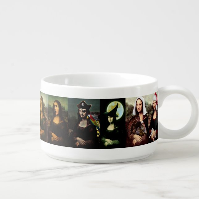 Mona Lisa Funny Face Bowl (Left)