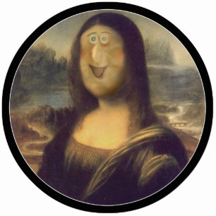 Mona Lisa Funny Face Cutout
