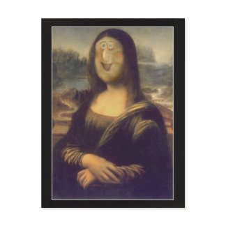 Mona Lisa Funny Face Postcard