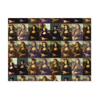 Mona Lisa Funny Face Postcard