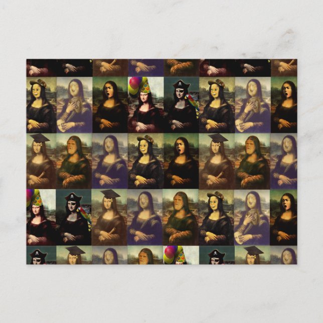 Mona Lisa Funny Face Postcard (Front)
