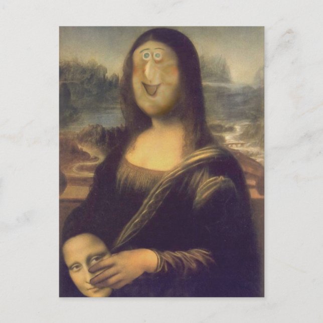 Mona Lisa Funny Face Postcard (Front)