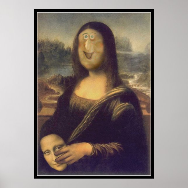 Mona Lisa Funny Face Poster (Front)