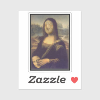 Mona Lisa Funny Face Sticker