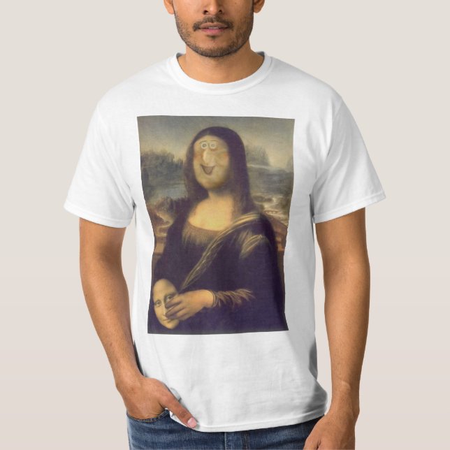 Mona Lisa Funny Face T-Shirt (Front)