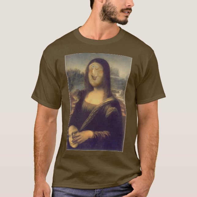 Mona Lisa Funny Face T-Shirt (Front)