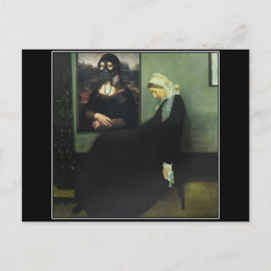 Mona Lisa Gassed Whistler's Mother Postcard