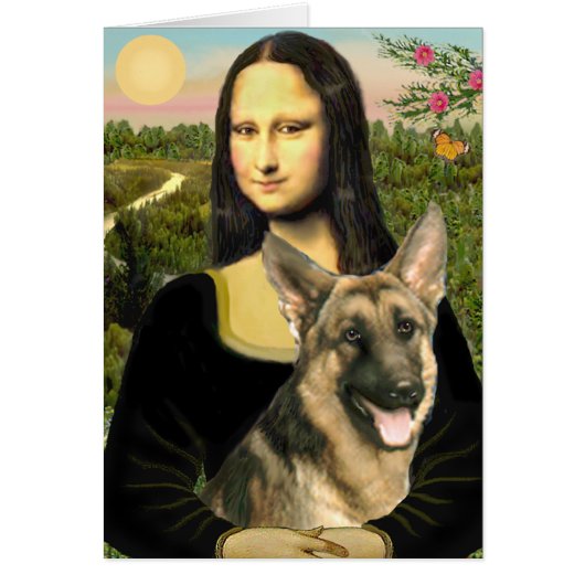 Mona Lisa - German Shepherd 2 Cards (Front)