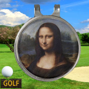 Mona Lisa Golf Marker, Art, Leonardo da Vinci  Hat Clip