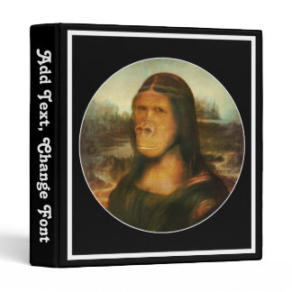 Mona Lisa Gorilla Ape 3 Ring Binder