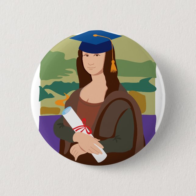 Mona Lisa Graduate Button (Front)