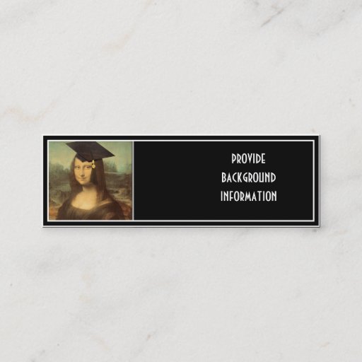 Customizable Mona Lisa's Graduation Day Business Card Template