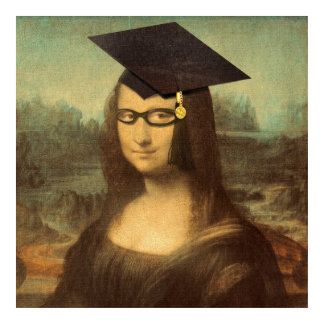 Mona Lisa Graduation Grad Cap Poster