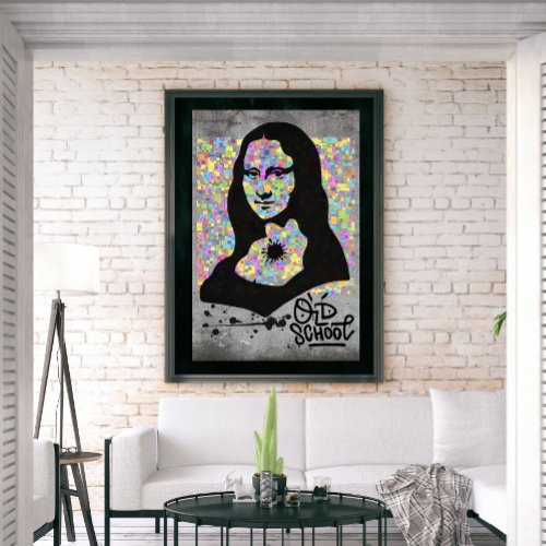 Mona Lisa Graffiti Street Art Pop Culture Poster