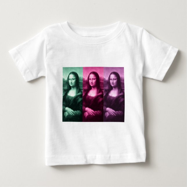 Mona Lisa Green Pink Purple Baby T-Shirt (Front)