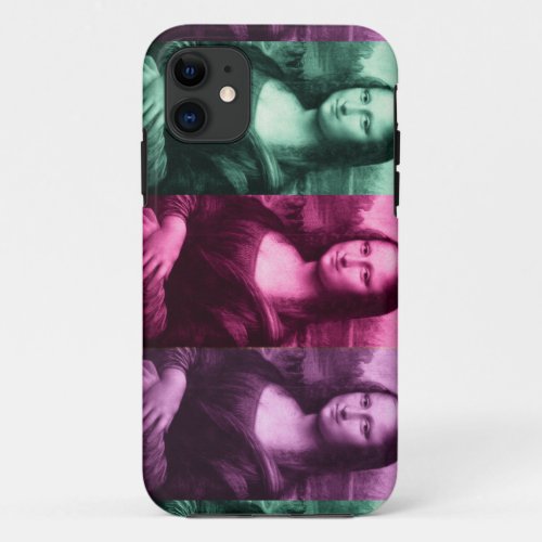 Mona Lisa Green Pink Purple iPhone 11 Case