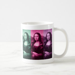 Mona Lisa Green Pink Purple Coffee Mug