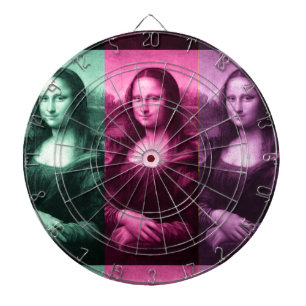 Mona Lisa Green Pink Purple Dart Board