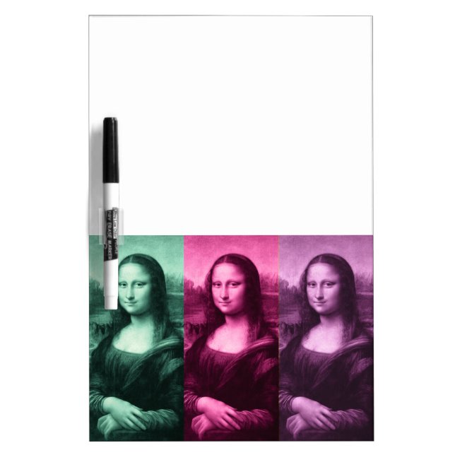 Mona Lisa Green Pink Purple Dry-Erase Board (Front)