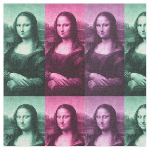 Mona Lisa Green Pink Purple Fabric