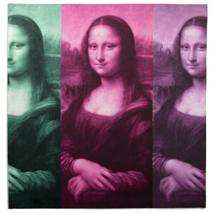 Mona Lisa Green Pink Purple Napkin