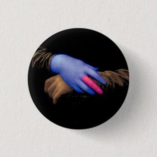 Mona Lisa hands by Fred Wilder Pinback Button