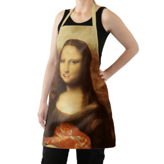 Mona Lisa Heart Valentine's Day Kiss Apron