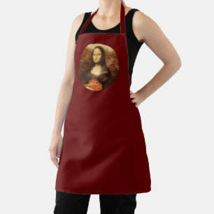 Mona Lisa Heart Valentine's Day Kiss Apron