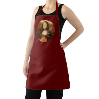 Mona Lisa Heart Valentine's Day Kiss Apron