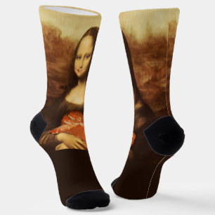 Mona Lisa Heart Valentine's Day Kiss Socks