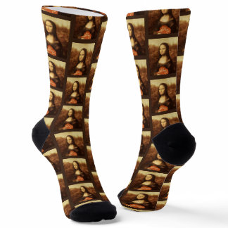 Mona Lisa Heart Valentine's Day Kiss Socks