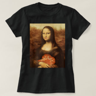 Mona Lisa Heart Valentine's Day Kiss T-Shirt