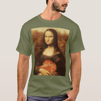 Mona Lisa Heart Valentine's Day Kiss T-Shirt