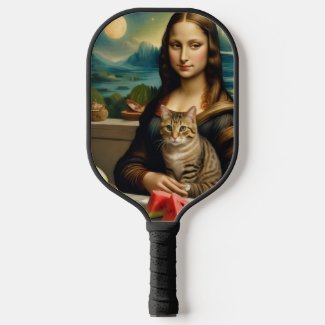 Mona Lisa &her cat  -  monogrammed