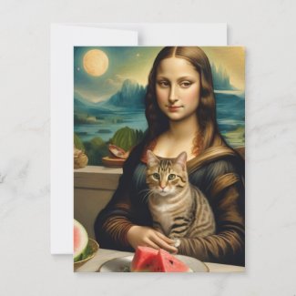 Mona Lisa &her cat  -  Summer vibes \