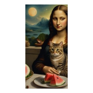 Mona Lisa &her cat  -  Summer vibes \